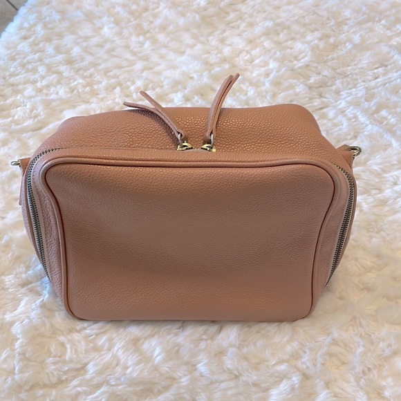 Vittoria Napoli crossbody / handbag Med lots space genuine leather peach rose - Picture 15 of 16